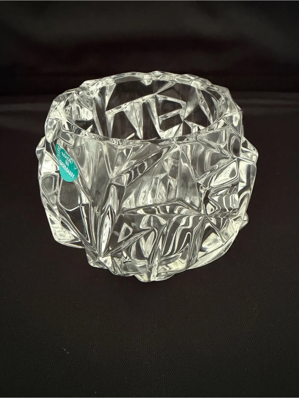 Tiffany & Co. Rock Cut Crystal Votive Candle Holder